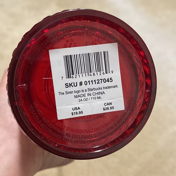Red Jewel Starbucks Holiday Cup - 2021 - BNWT - Picture 5 of 5
